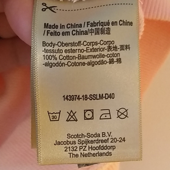 Scotch Soda Beach Freaks Tie Dye Short Sleeve Athleasure Beach Sweatshirt Sz L - Picture 4 of 7